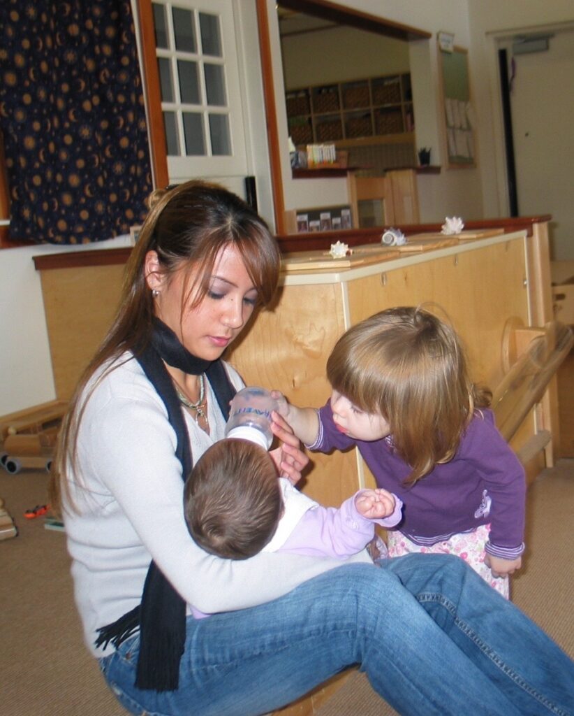 Clarice at UCLA with kids at ECE Center