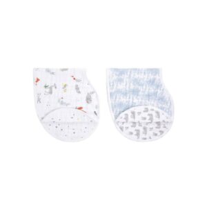 100% Cotton Muslin, Soft Absorbent 4 Layers, Multi-Use Burp Cloth and Bib