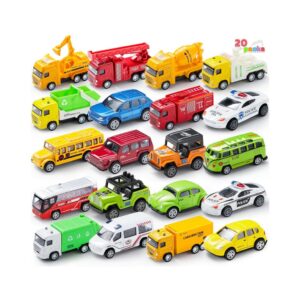 20PCS Die Cast Pull Back Cars, Metal Toy Cars