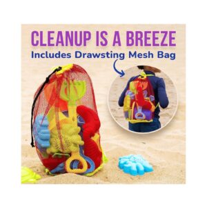 Click N' Play Beach Toys for Kids 3-10 - 18pc Sand Toys