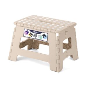 Folding Step Stool,9 Inch Lightweight Plastic Step Stool