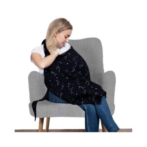 Large Breastfeeding Cover with Built-in Burp Cloth & Pocket