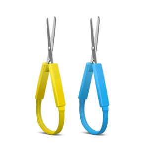 Mini Loop Scissors for kids, Easy-Open Squeeze Handles