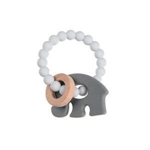 Silicone Teething Ring & Wood Teether for Infants, Babies & Toddlers