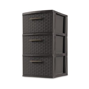 Sterilite 3 Drawer Weave Storage Tower