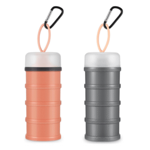 Baderke 2 Pcs Protein Powder Container with Funnels Stand