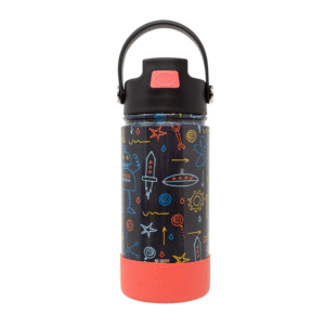 Hydraflow Hybrid Kids Water Bottle with Flip Straw Lid and Boot